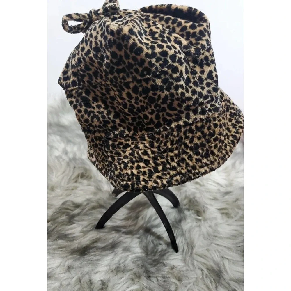 Baby Gap 1/1X 12-24 Mos Cotton Lined Girl's Animal Print Bucket Hat with Bow